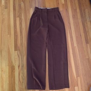 Aritzia Wilfred Effortless Pants in Cognac